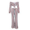 Stripe crop jumpsuit