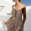 Gold Party Mini Dress