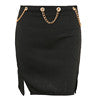 metal chain mini skirt