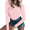 Stretchy Long Sleeve O Neck Bodysuit