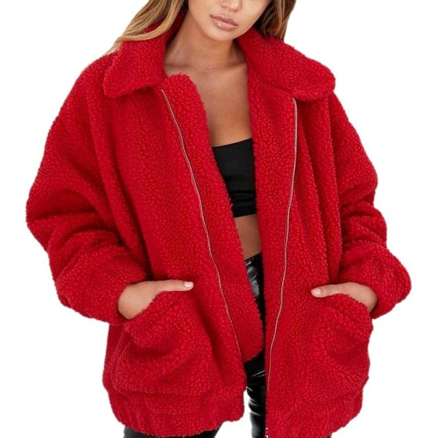 Fleece Fur Coat