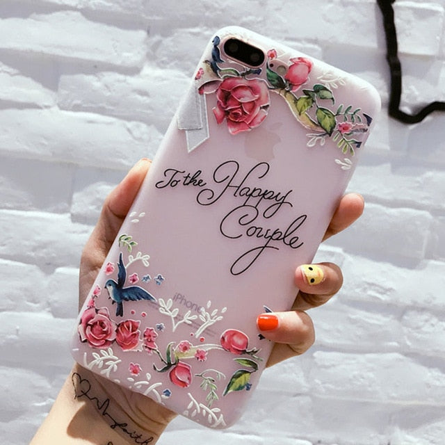Flower Silicon Phone Case For iPhone