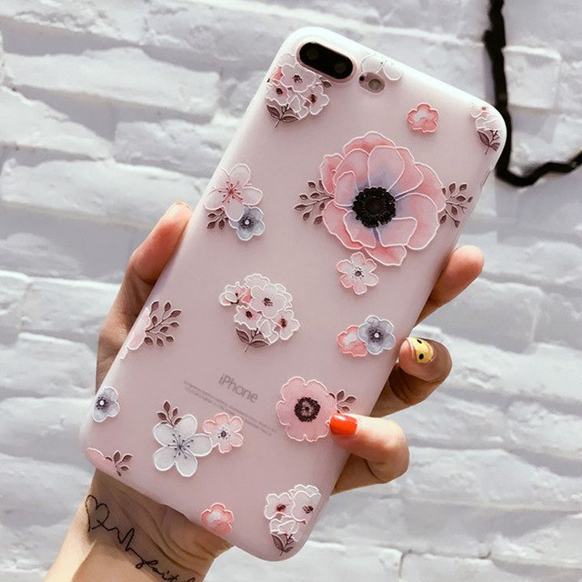 Flower Silicon Phone Case For iPhone
