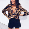 Leopard Print Loose Blouses