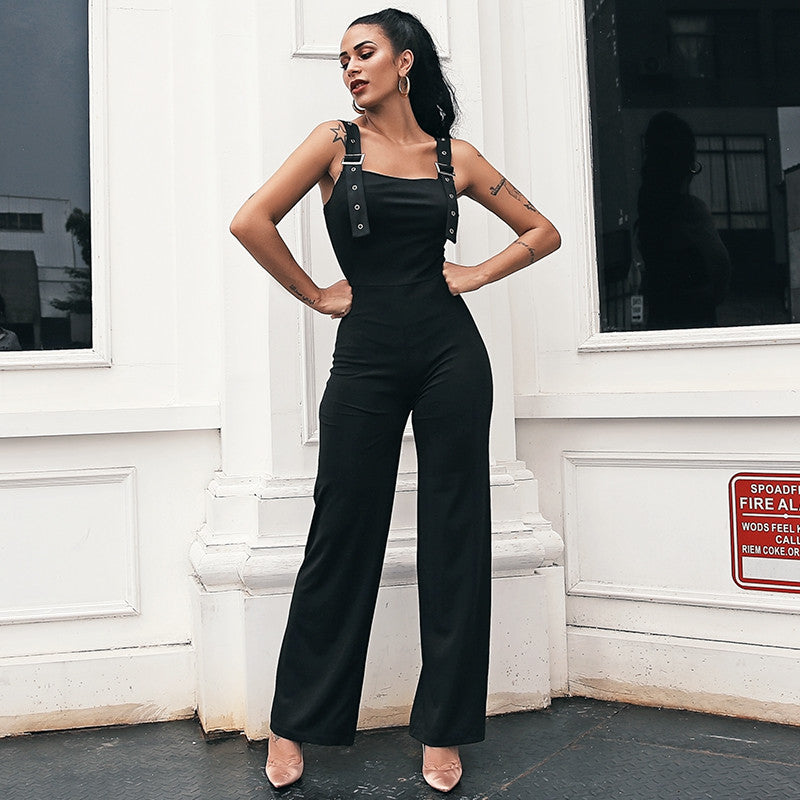 Black high waist jumpsuit