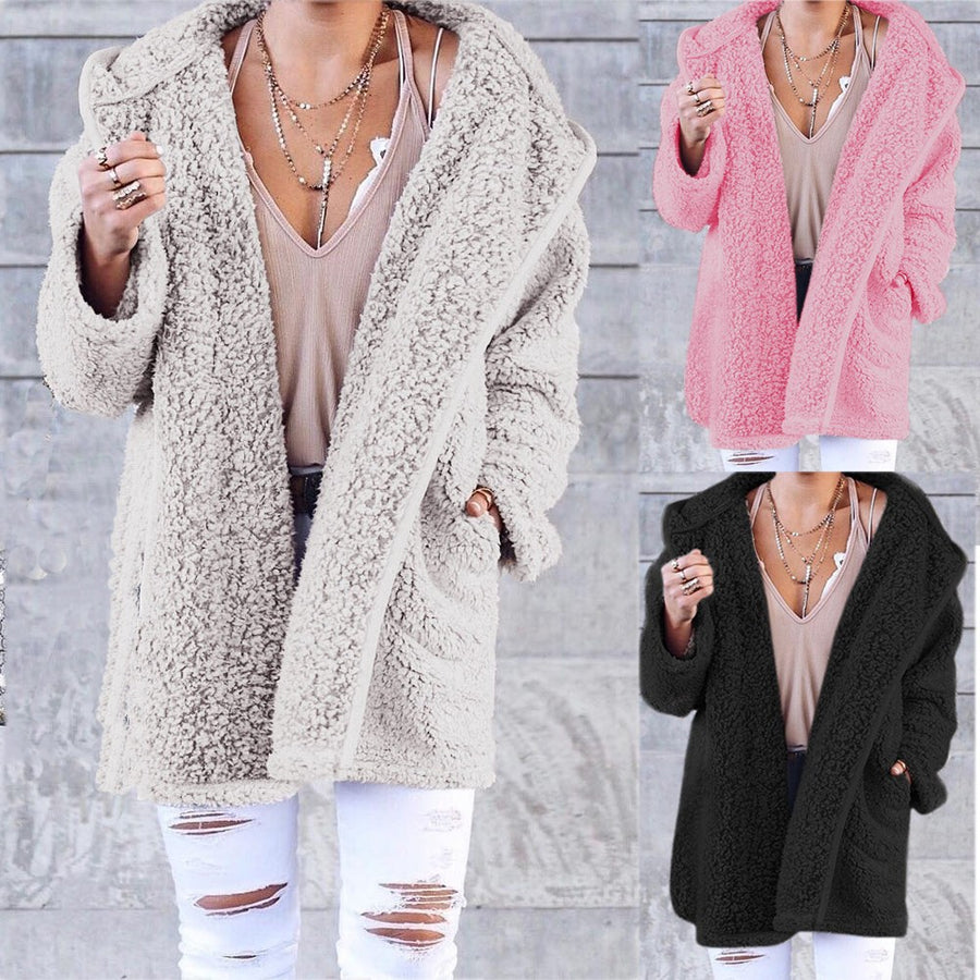 Soft Teddy Hooded Coat