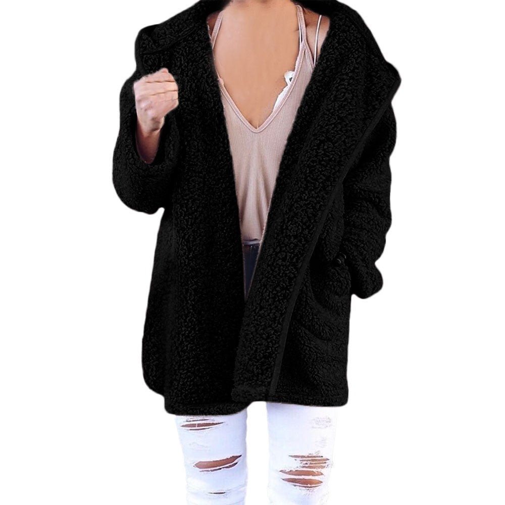 Soft Teddy Hooded Coat