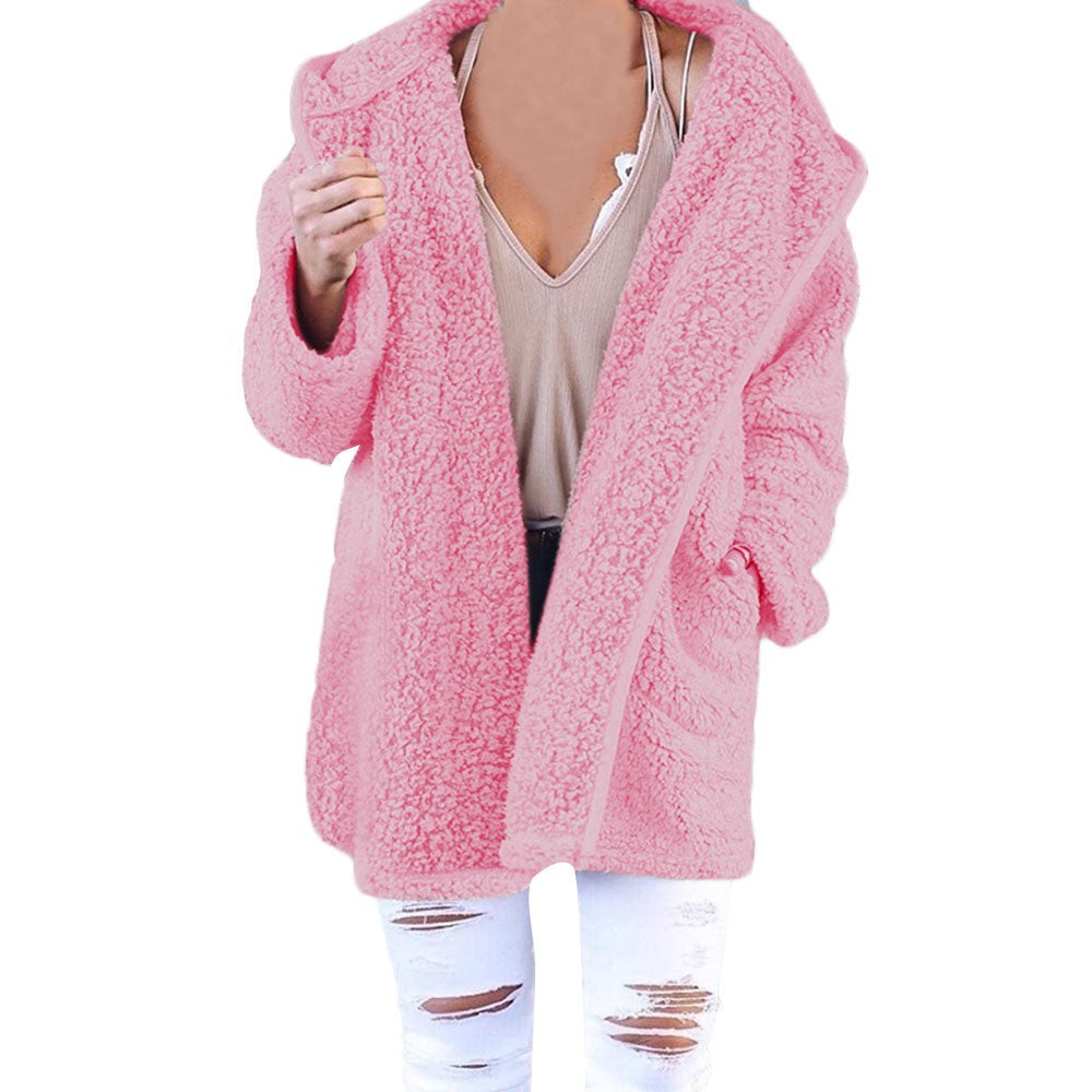 Soft Teddy Hooded Coat