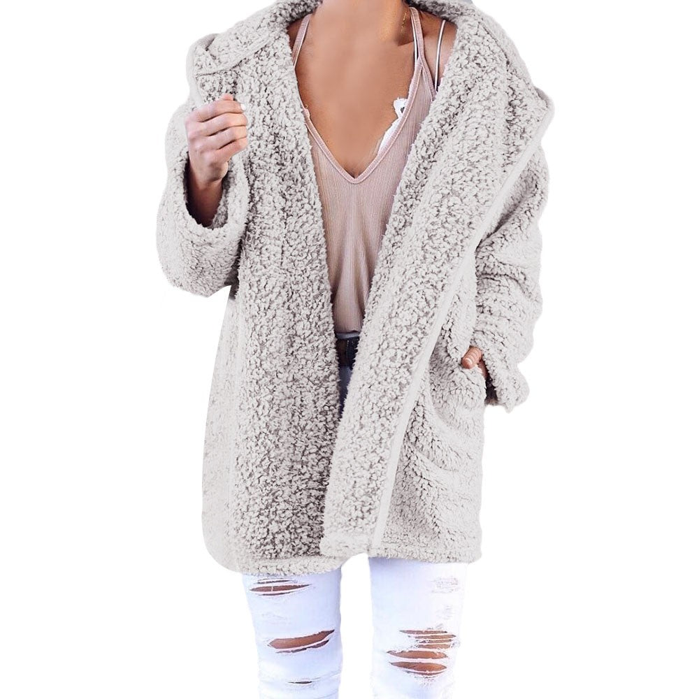 Soft Teddy Hooded Coat