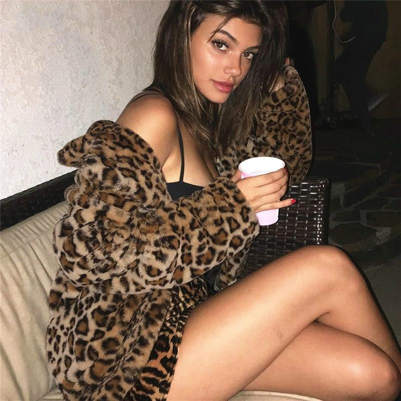 Leopard Faux Fur Short Coat