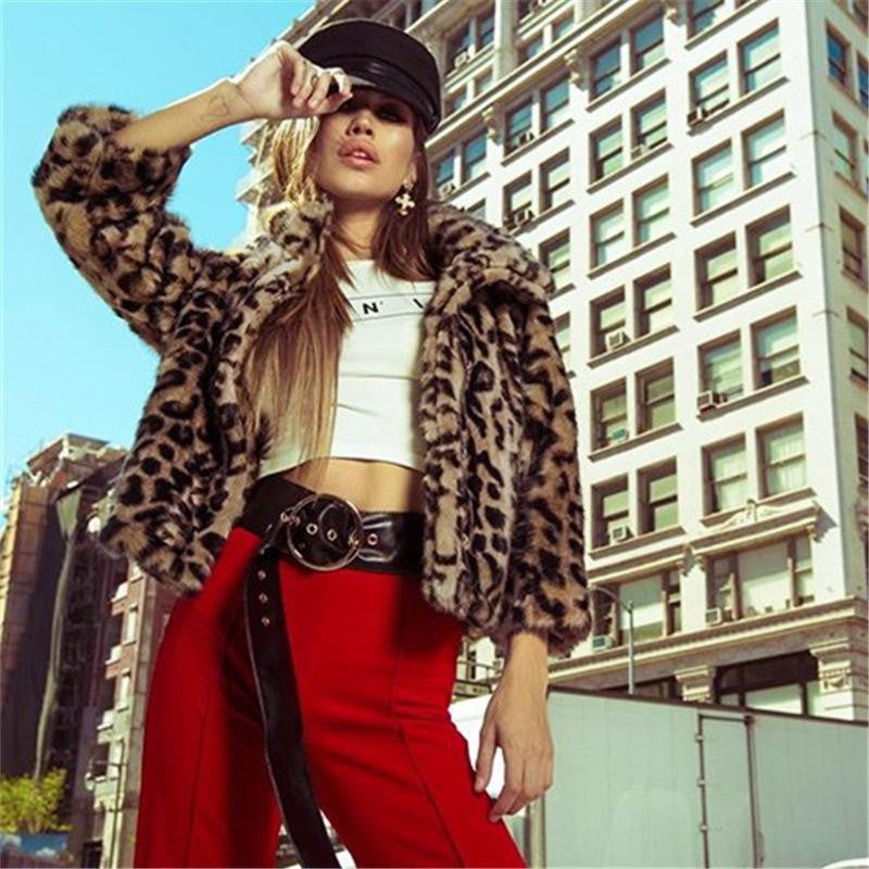 Leopard Faux Fur Short Coat