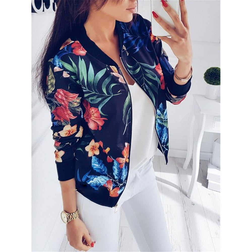 Floral Bomber Jacket