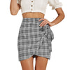 Stripe Lattice Mini Skirt