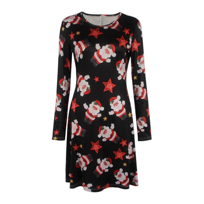 Christmas Print Dress
