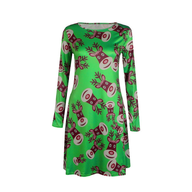 Christmas Print Dress