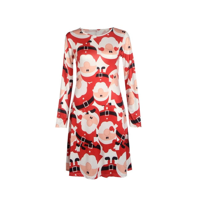 Christmas Print Dress