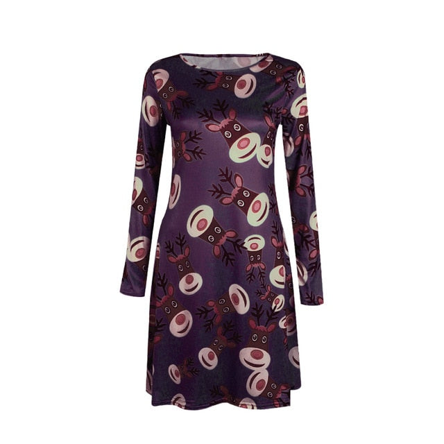 Christmas Print Dress