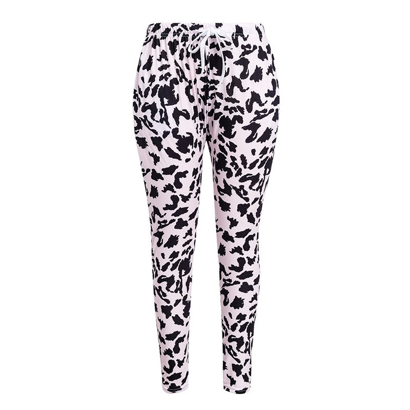 Leopard print skinny pants