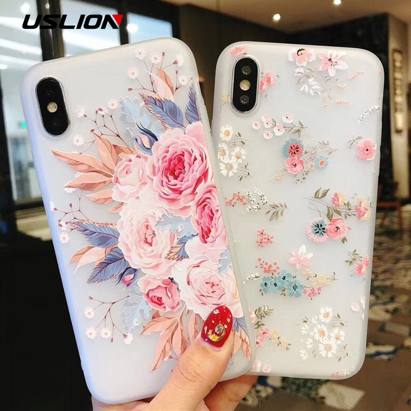 Flower Silicon Phone Case For iPhone