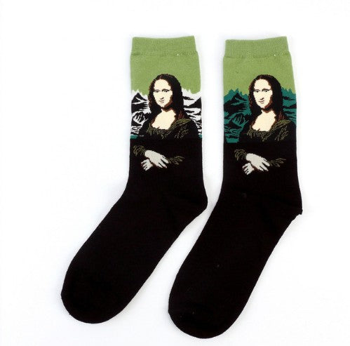 Art retro world famous painting socks