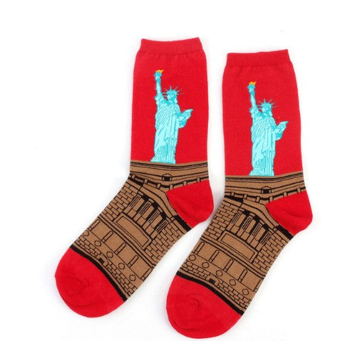 Art retro world famous painting socks