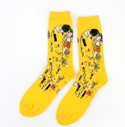 Art retro world famous painting socks