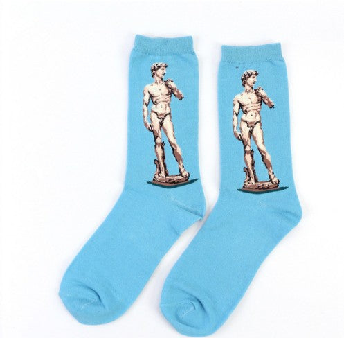 Art retro world famous painting socks