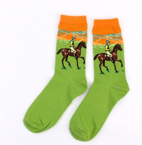 Art retro world famous painting socks
