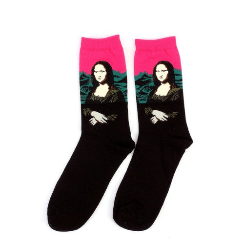 Art retro world famous painting socks