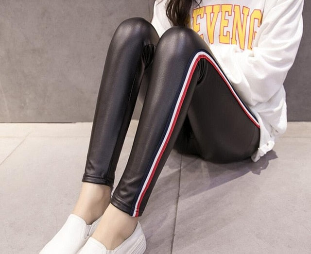 High waist Leather Pants