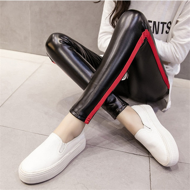High waist Leather Pants