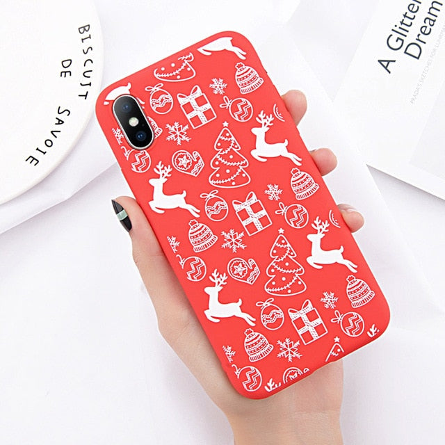 Cartoon Christmas Santa case For iPhone