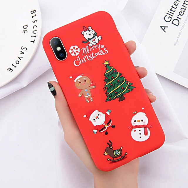 Cartoon Christmas Santa case For iPhone