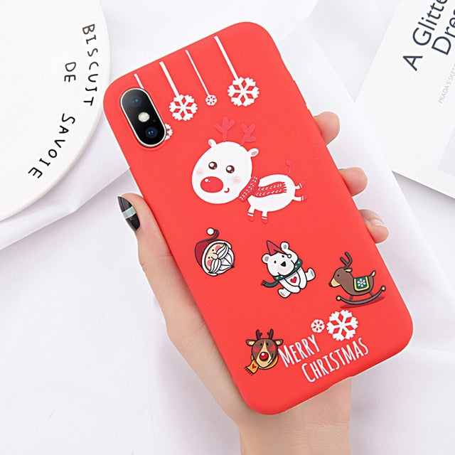 Cartoon Christmas Santa case For iPhone