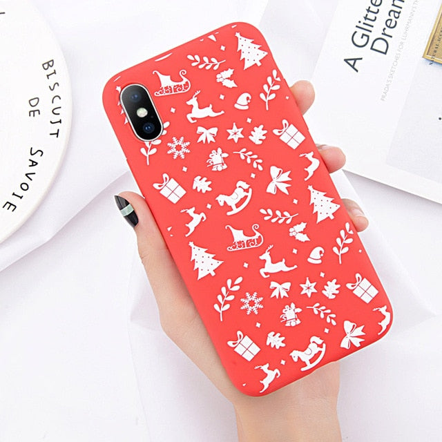 Cartoon Christmas Santa case For iPhone