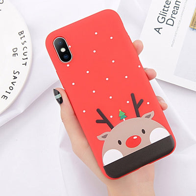 Cartoon Christmas Santa case For iPhone