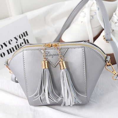 small leather handbag