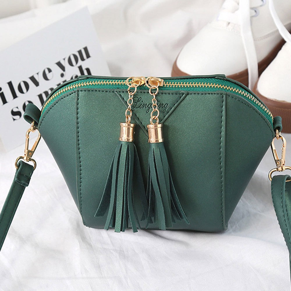 small leather handbag