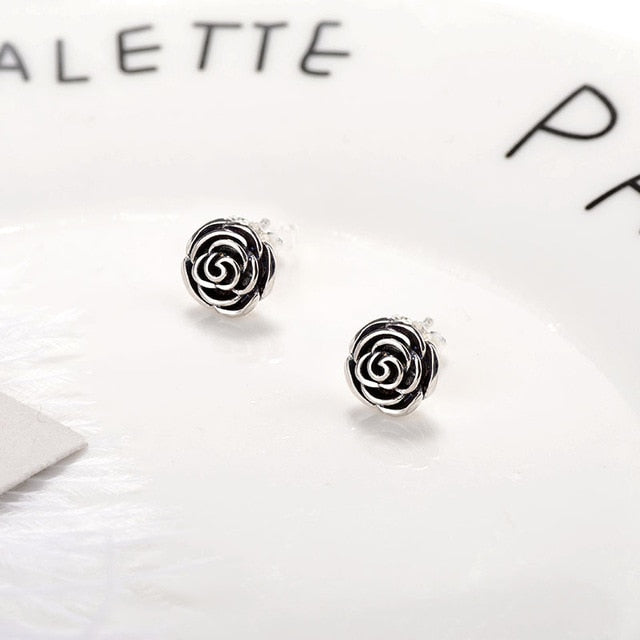 Silver Color Mickey Stud Earrings