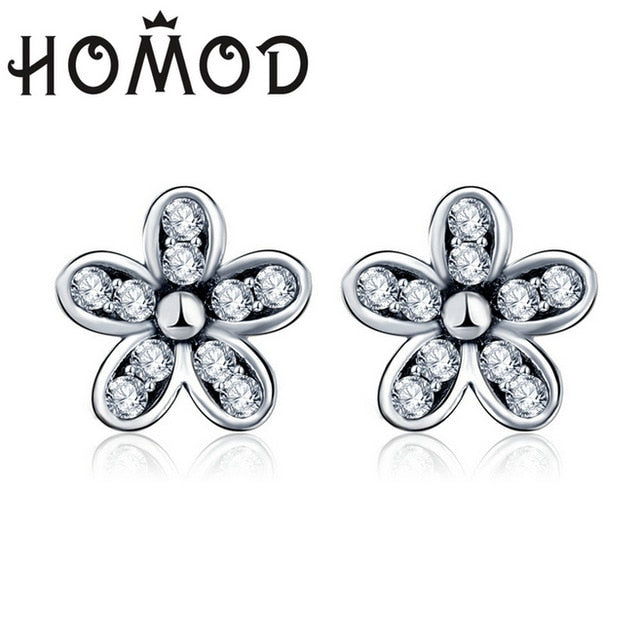 Silver Color Mickey Stud Earrings