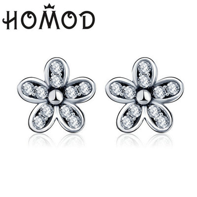 Silver Color Mickey Stud Earrings