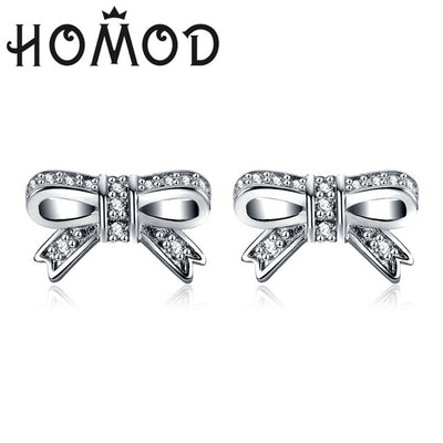 Silver Color Mickey Stud Earrings