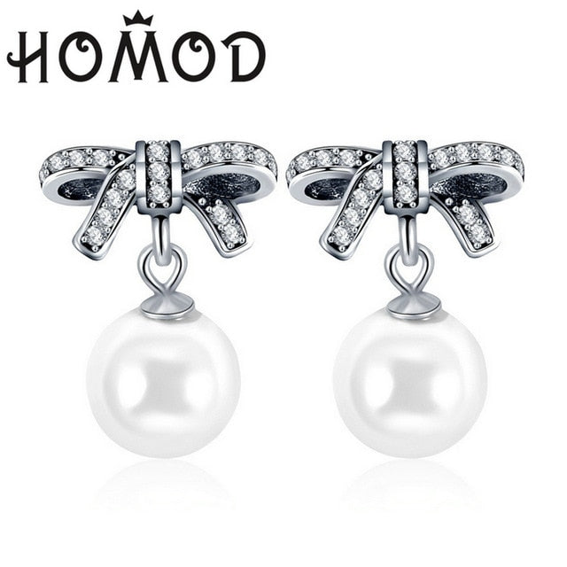 Silver Color Mickey Stud Earrings