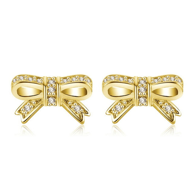 Silver Color Mickey Stud Earrings