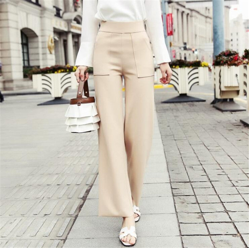 Straight tube High waist pants
