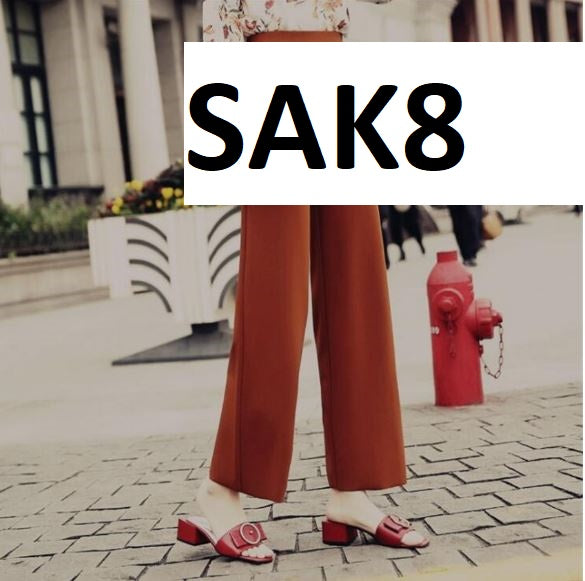 Straight tube High waist pants